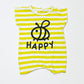 Bee happy romper - Size 9-12 months