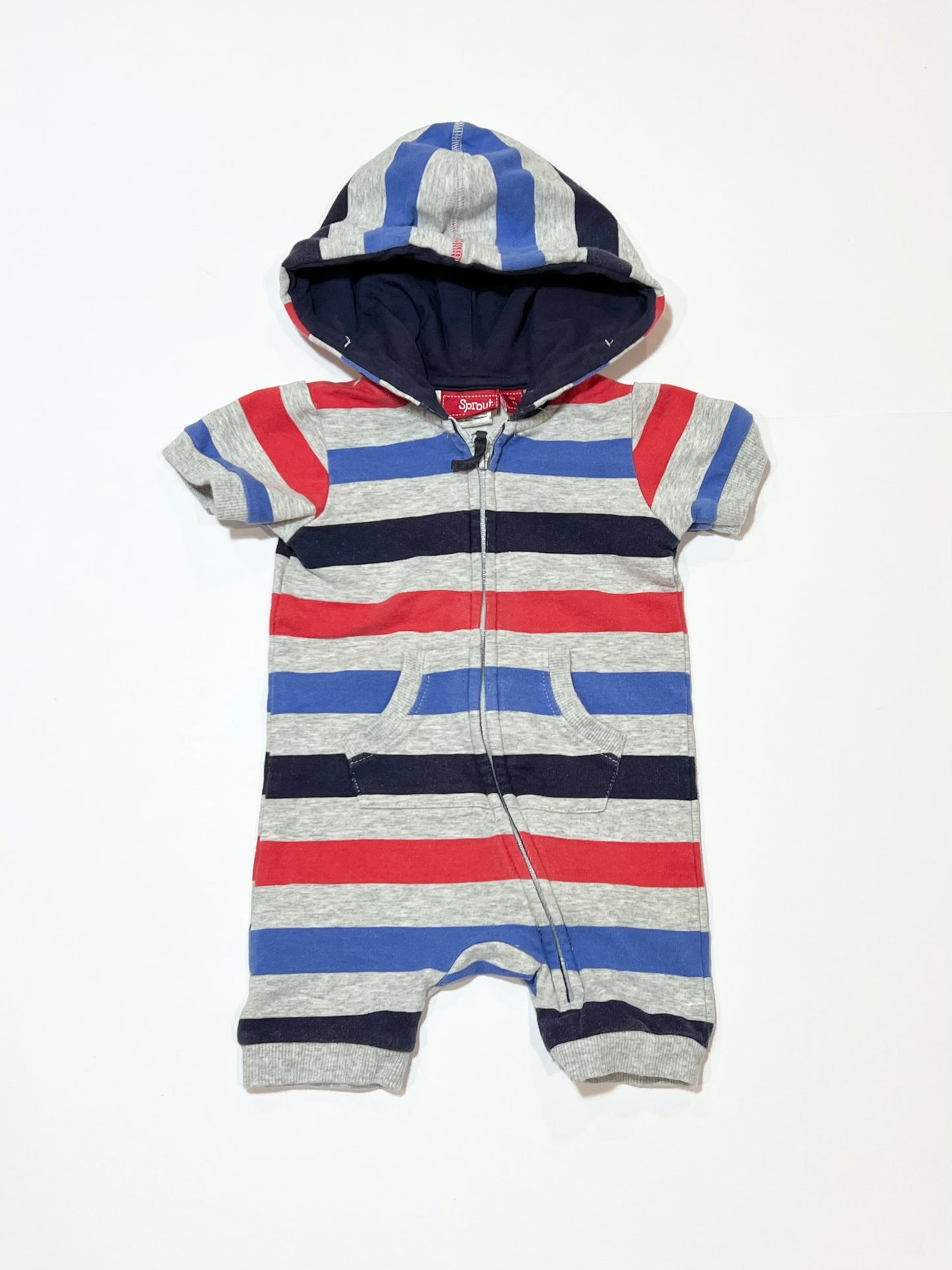 Hooded zip romper - Size 0