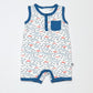 Blue fish romper - Size 0
