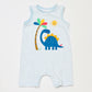 Blue dinosaur romper - Size 0
