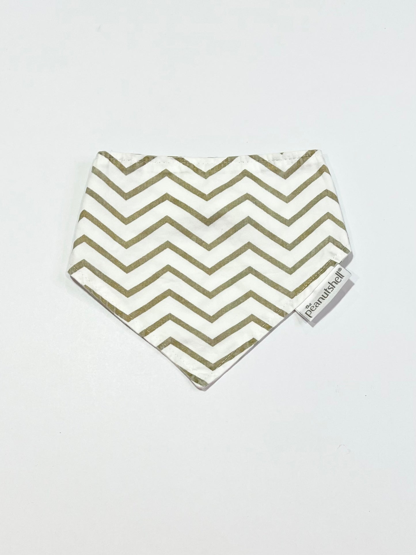 Gold zigzag bandana bib - One size