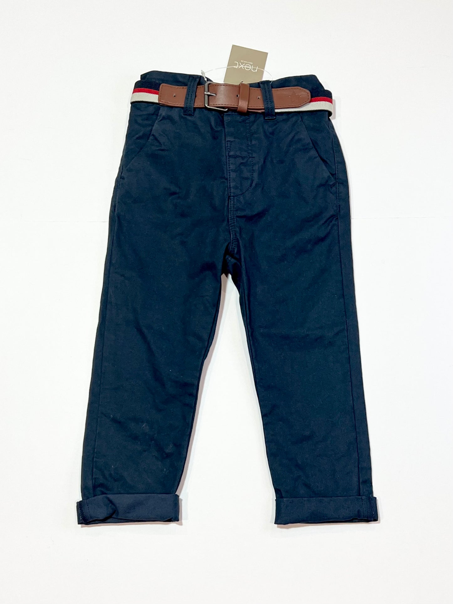Navy belted pants brand new - Size 2