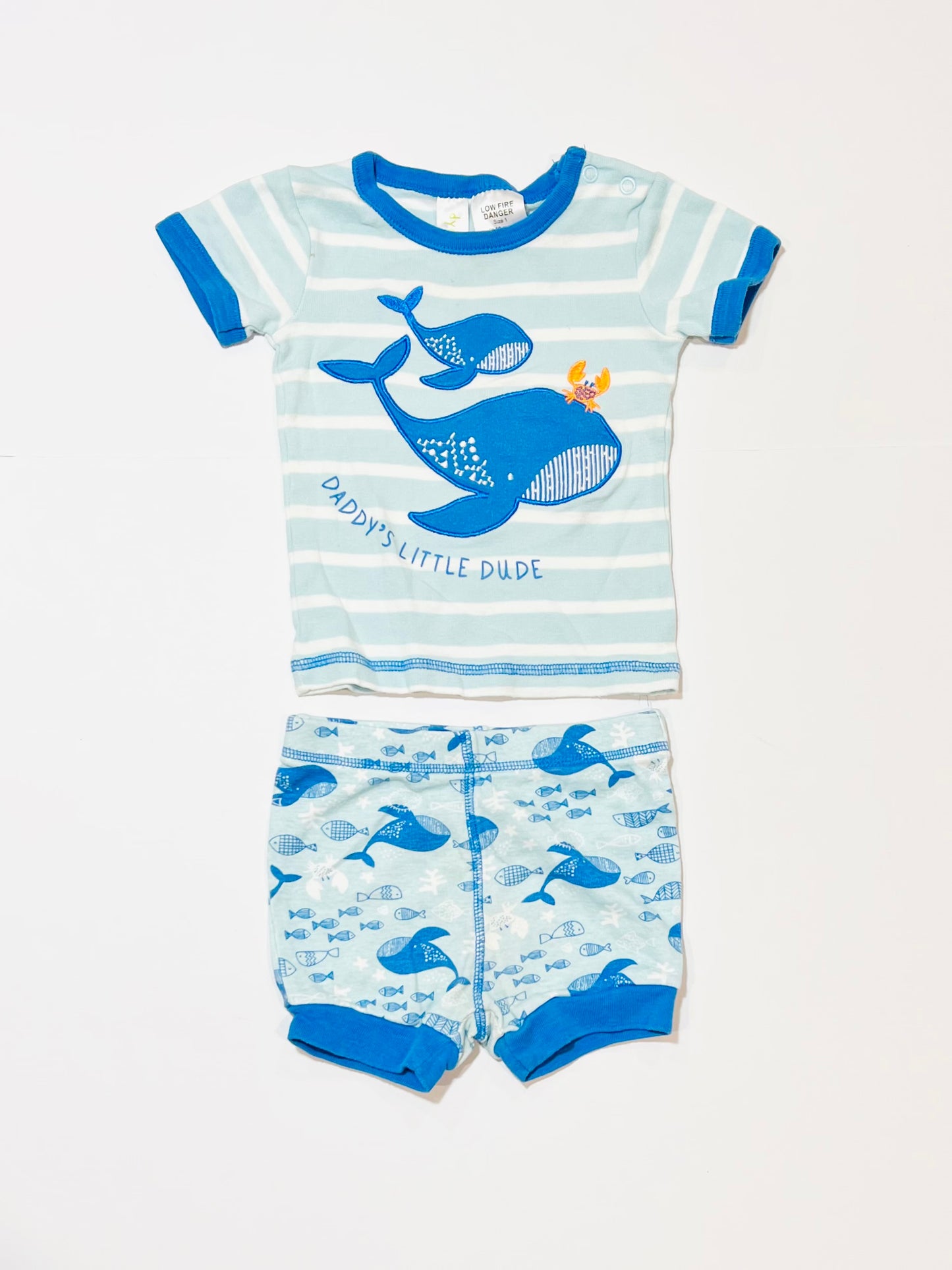 Blue whale pyjamas - Size 1