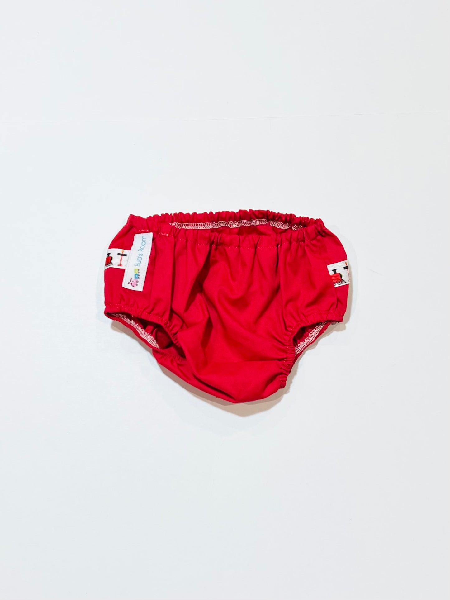 Red train nappy cover - Size 1