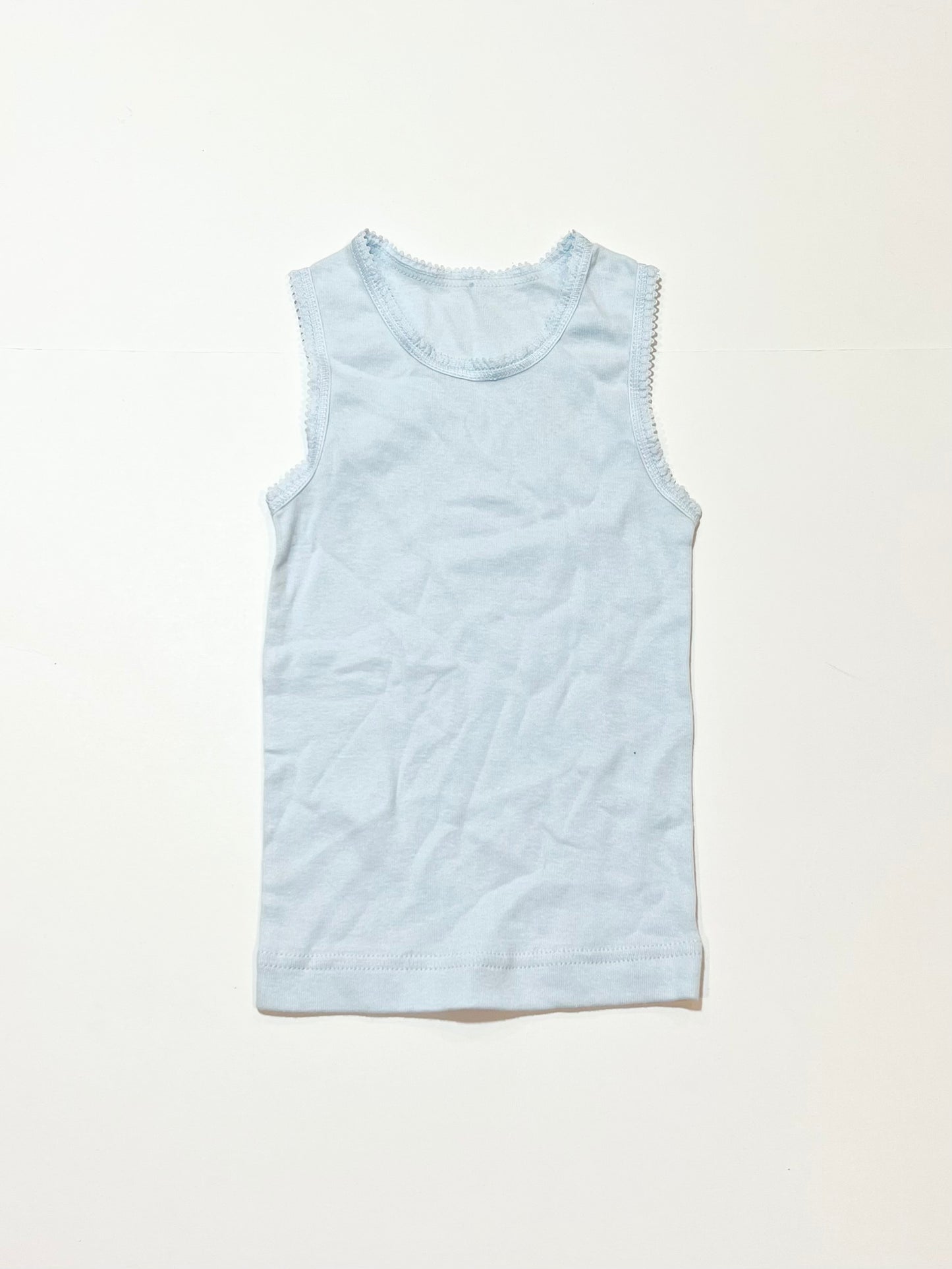 Blue lace trim singlet - Size 1