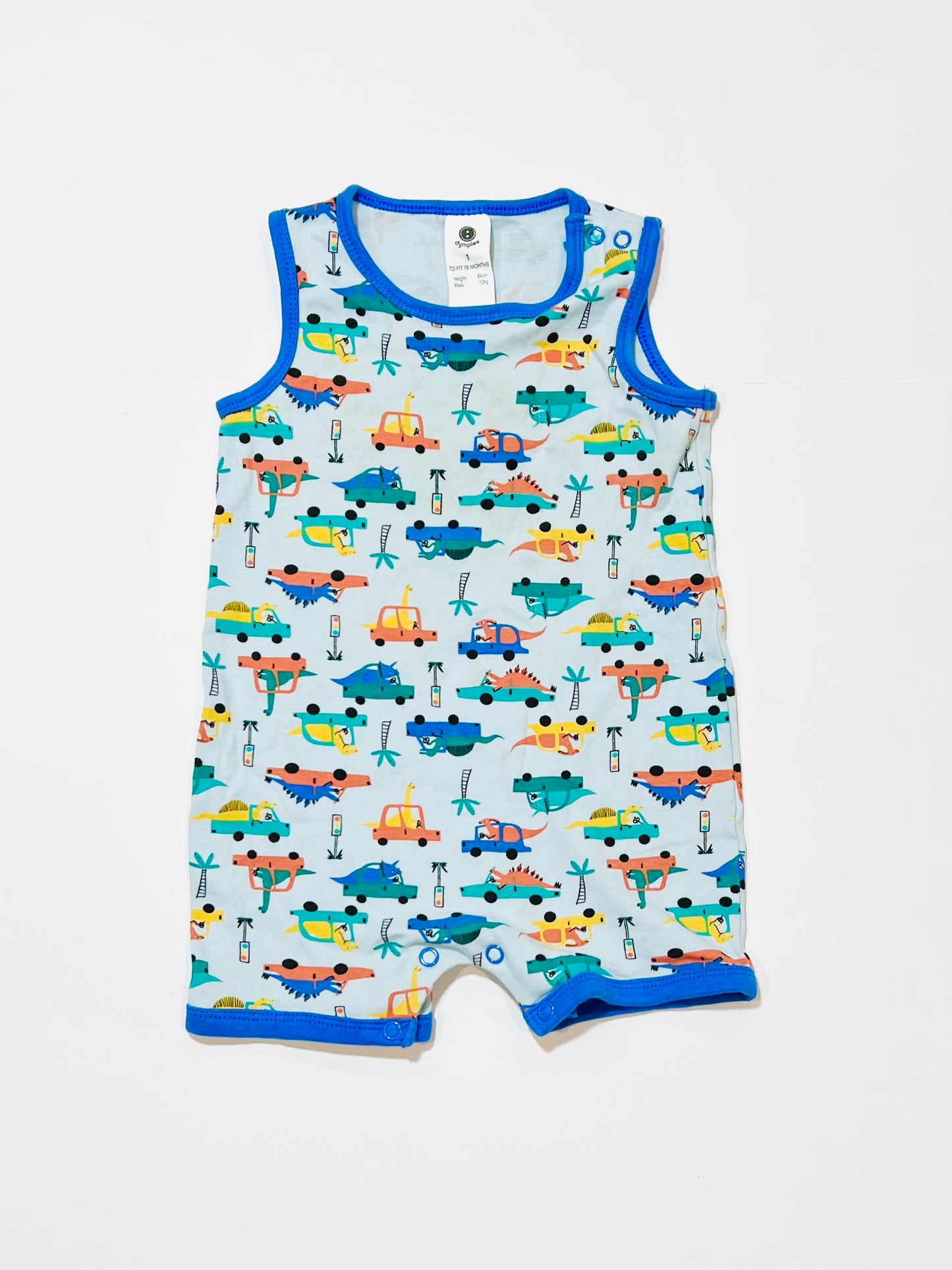 Dinosaur cars romper - Size 1