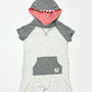 Hooded shark romper - Size 1