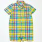 Checkered shirt romper - Size 1