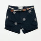 Belted navy shorts - Size 2