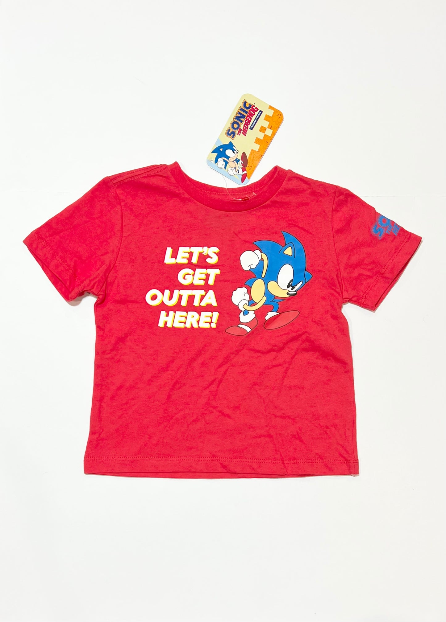 Red Sonic tee  brand new - Size 2