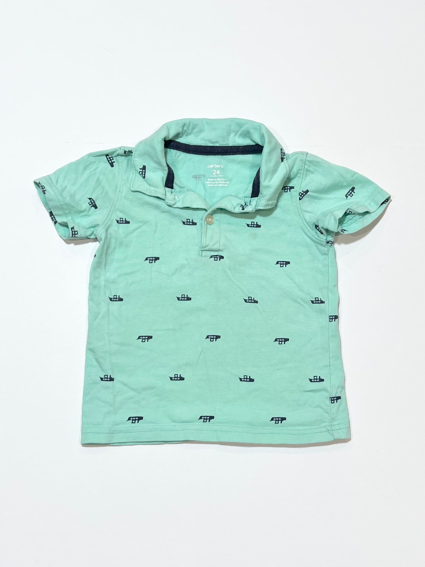 Green polo shirt - Size 2
