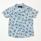 Blue floral shirt - Size 2-3