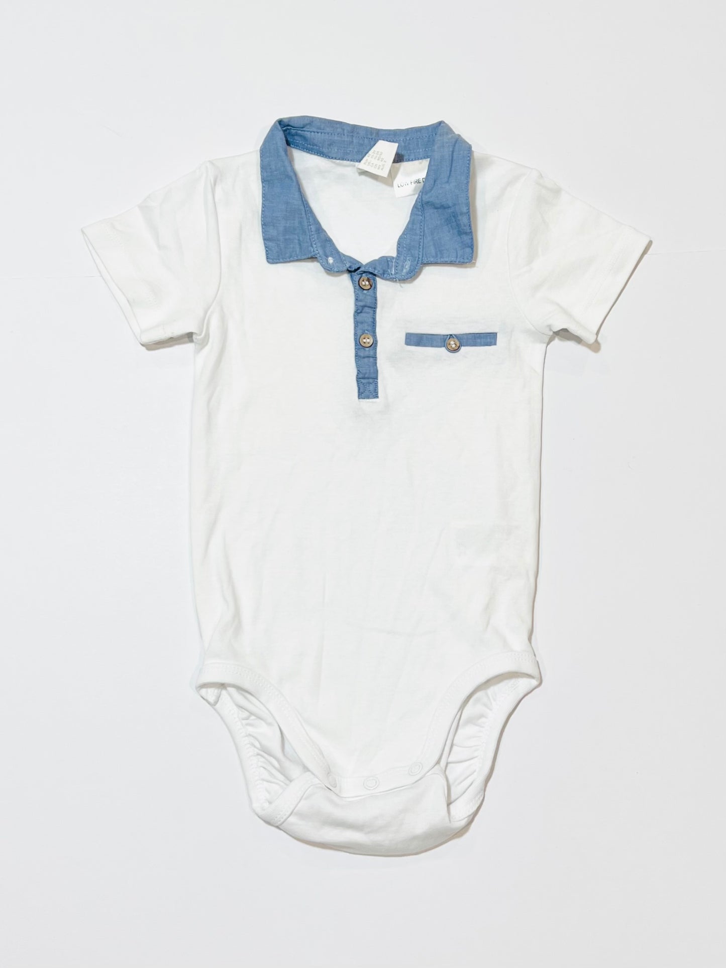 White polo bodysuit - Size 2