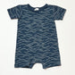 Navy waves romper - Size 2