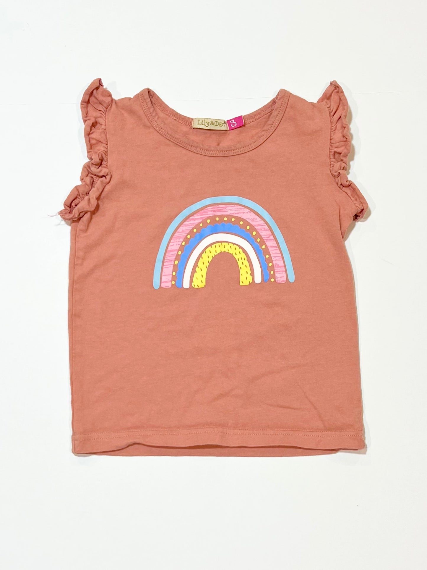 Rainbow frill tank - Size 3