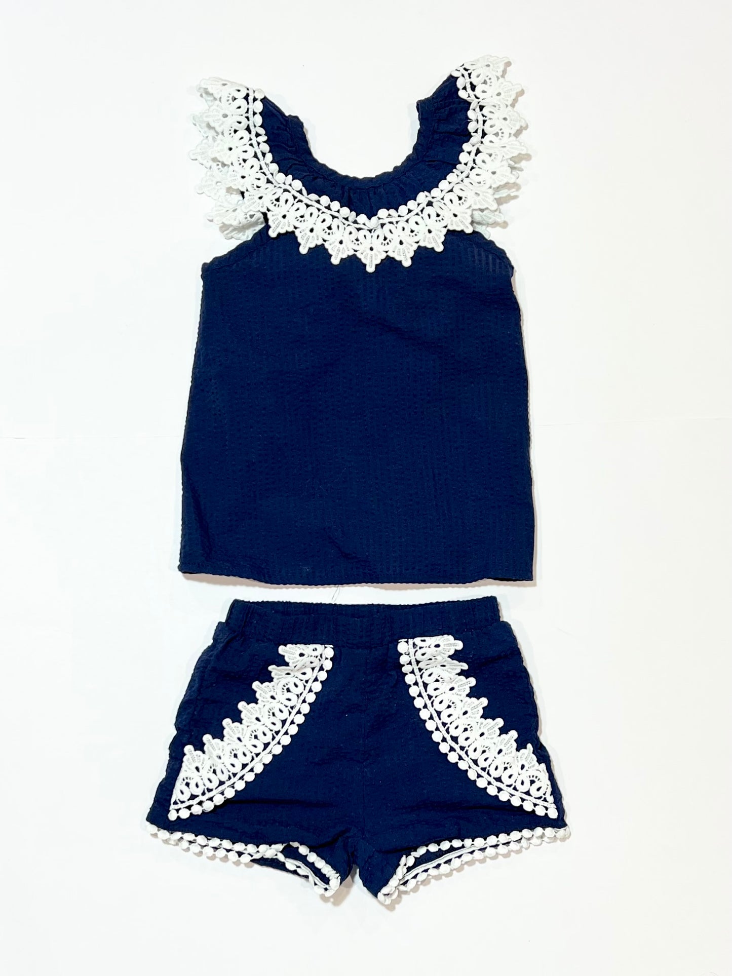 Navy seersucker set - Size 3