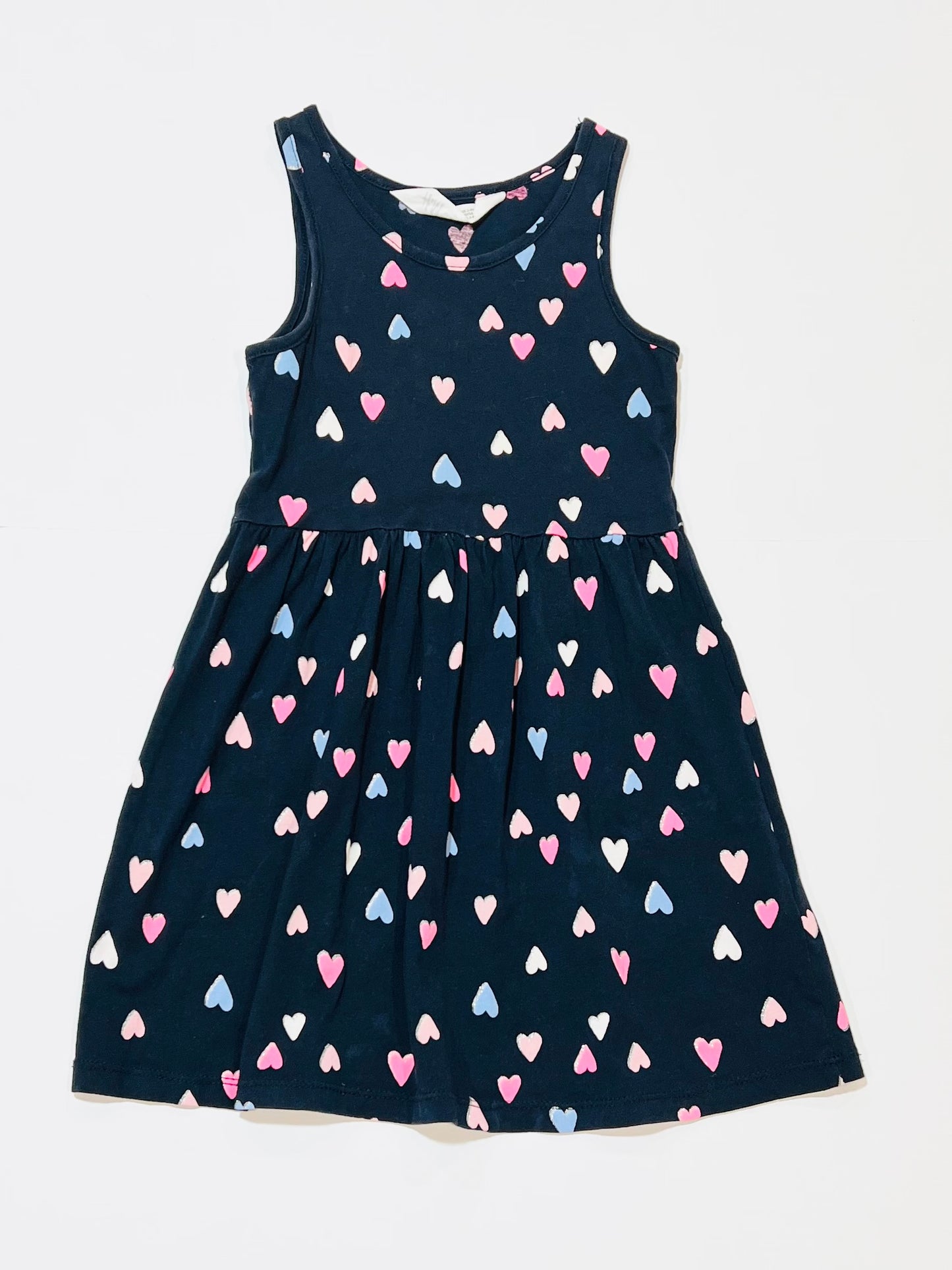 Hearts jersey dress - Size 3-4