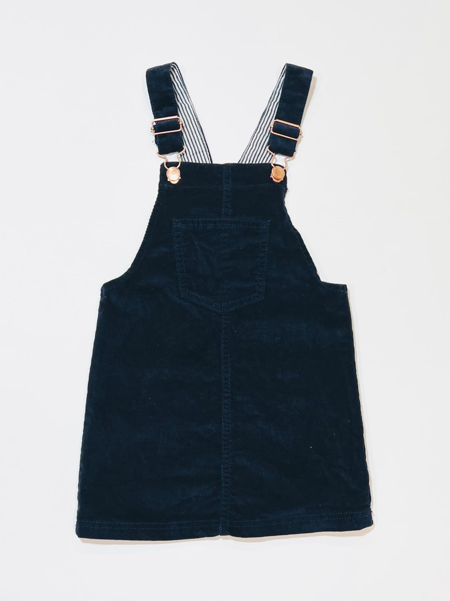 Navy corduroy pinafore - Size 4