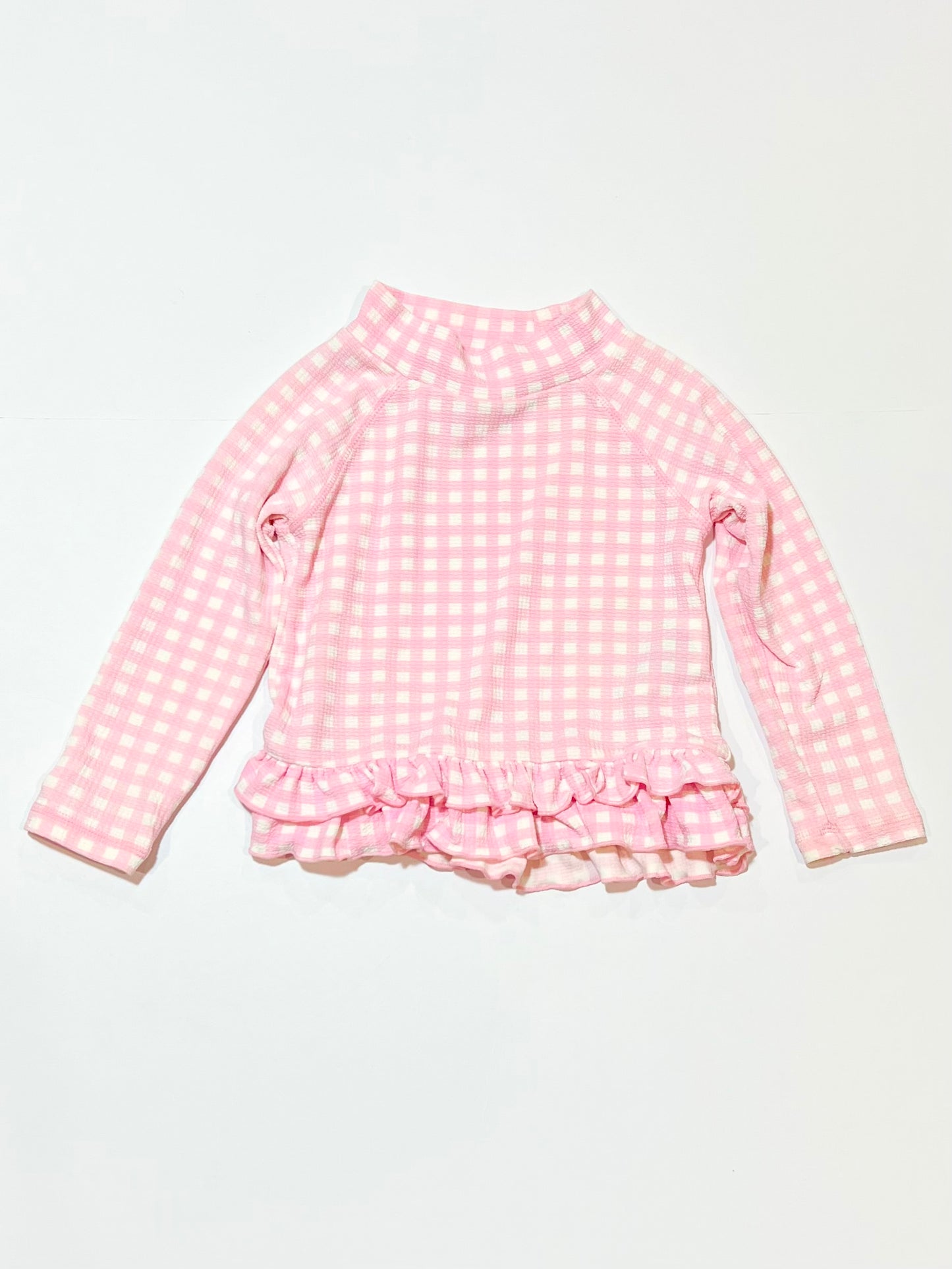 Checkered ruffle rashie - Size 2