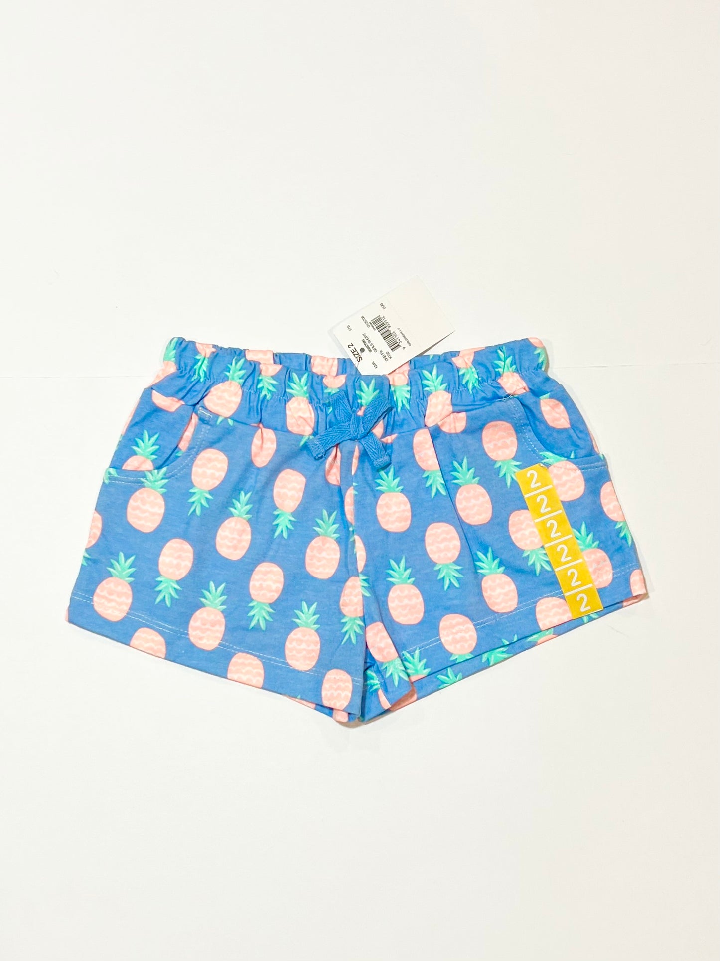 Pineapple jersey shorts brand new - Size 2