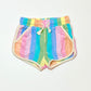Rainbow terry shorts - Size 2