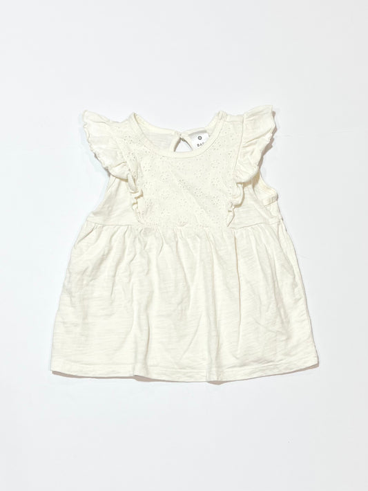 White ruffle tank - Size 2