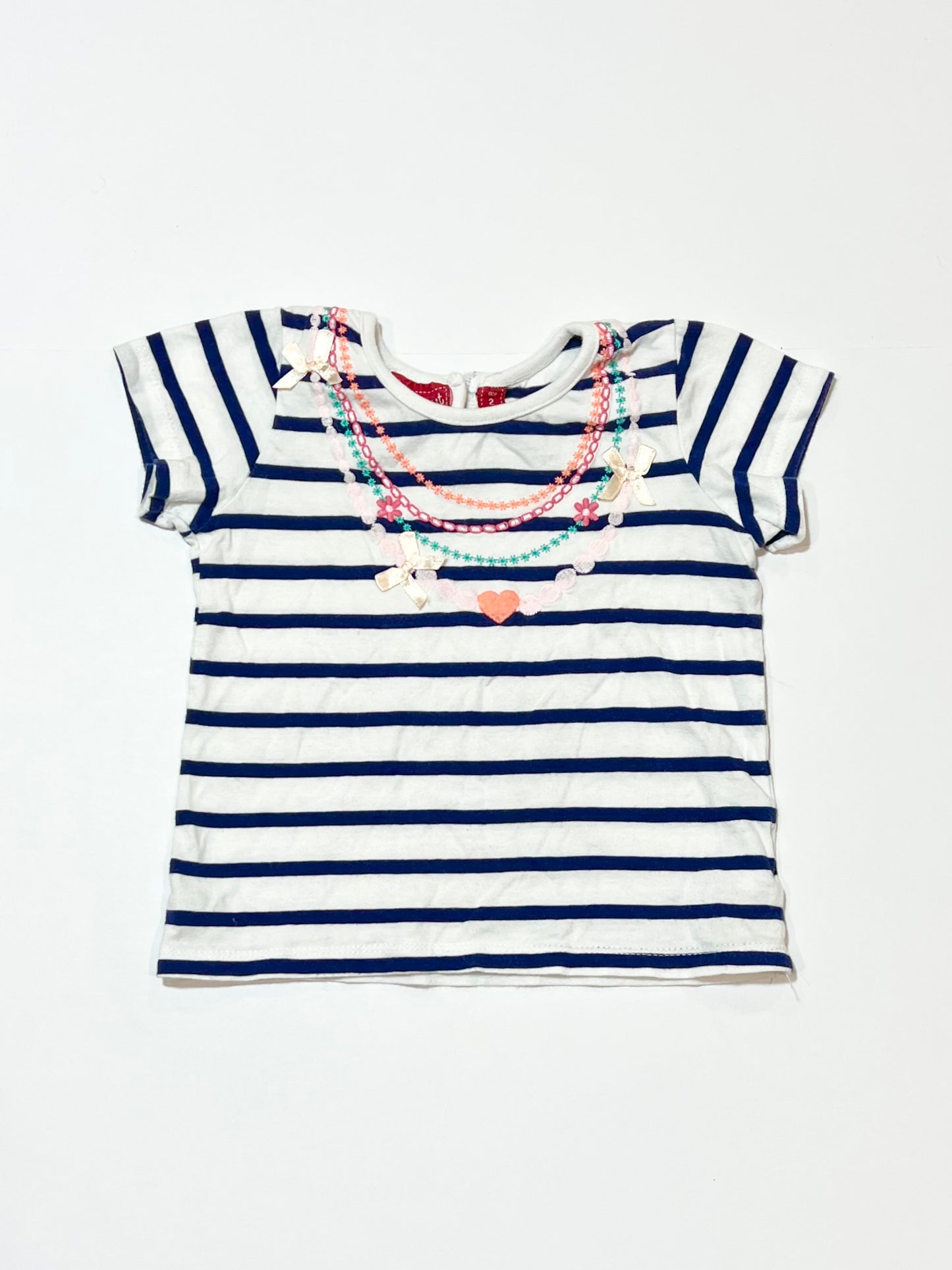 Striped necklace tee - Size 2