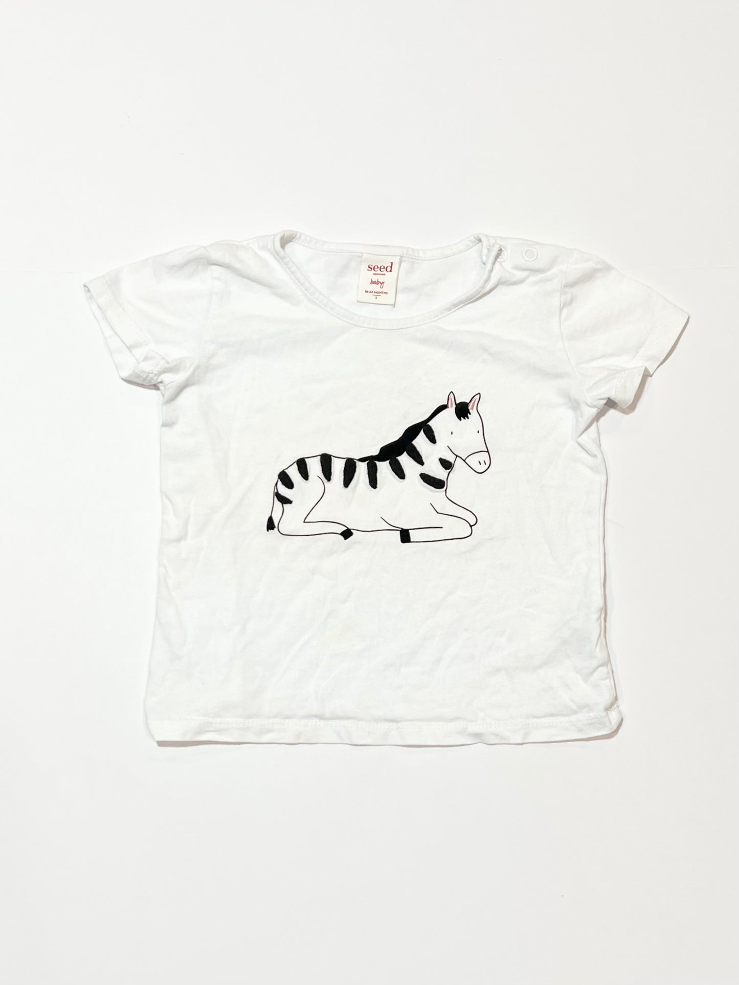 White zebra tee - Size 2