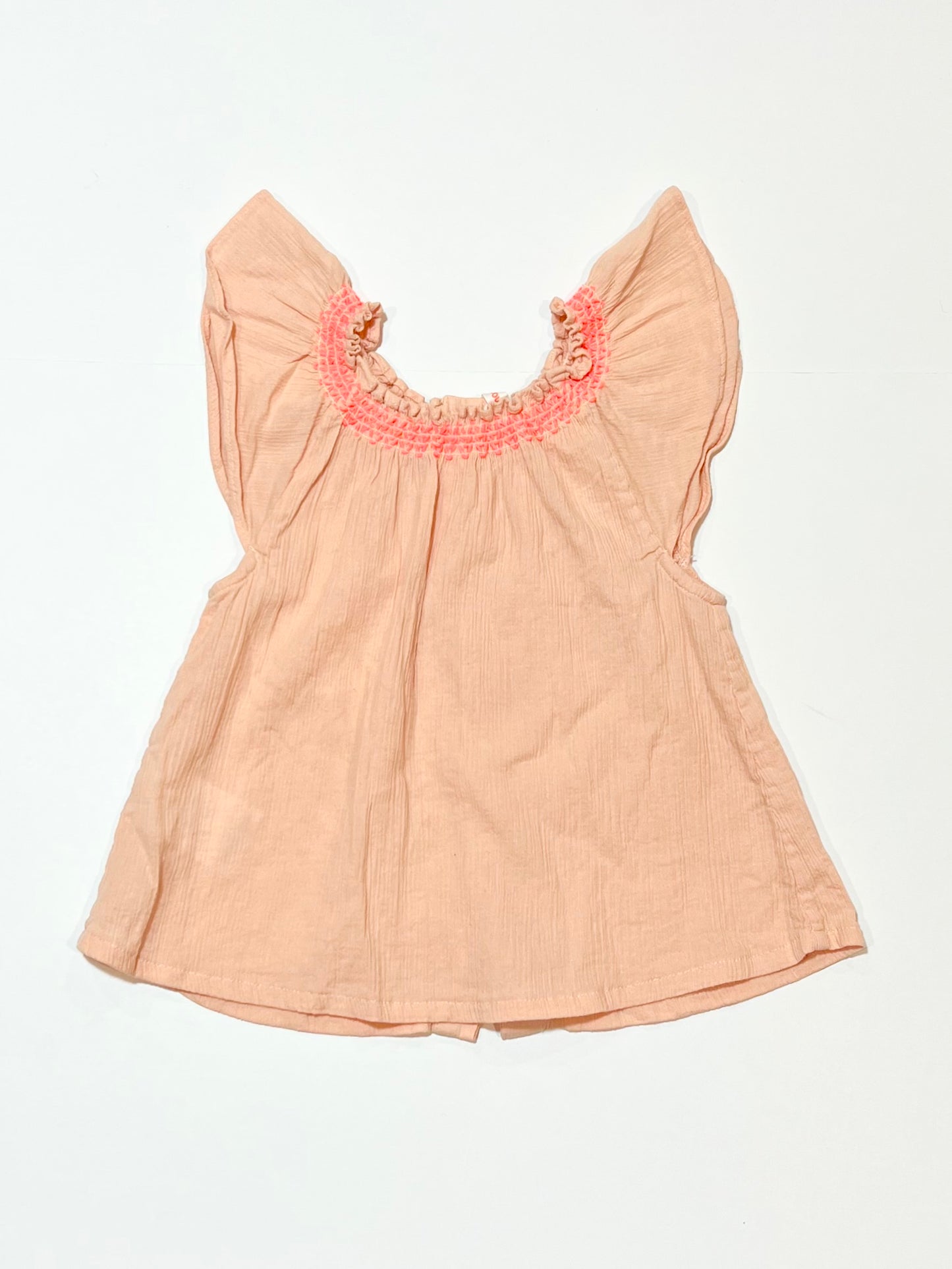 Pink smocked top - Size 2