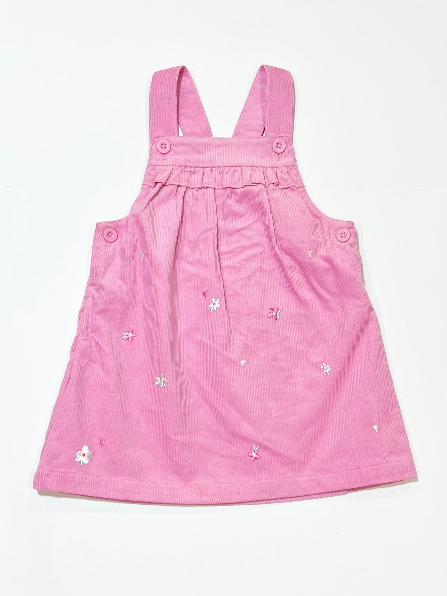 Corduroy embroidered pinafore - Size 2-3