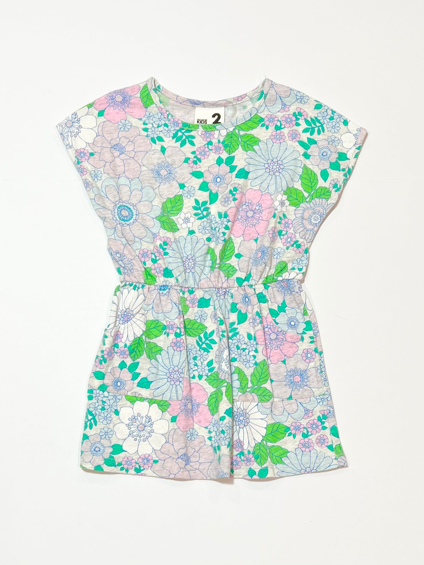 Floral jersey dress - Size 2