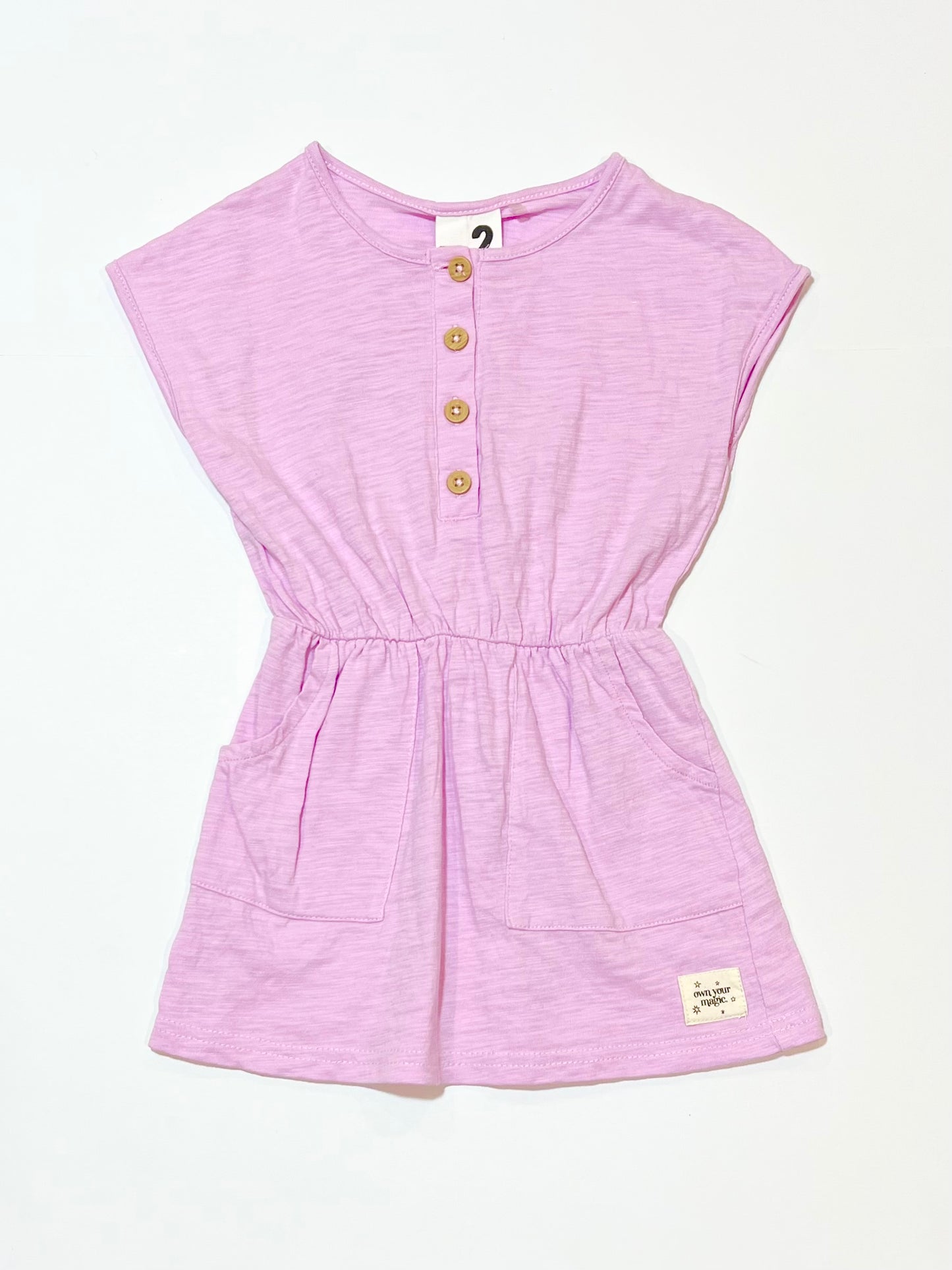 Purple jersey dress - Size 2