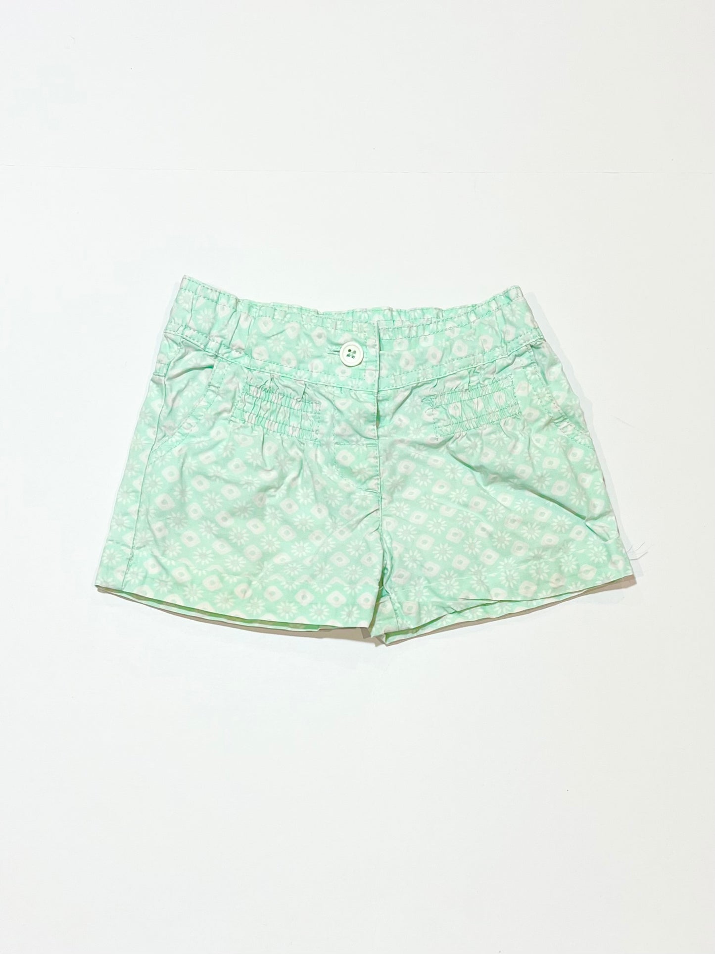 Green floral shorts - Size 1