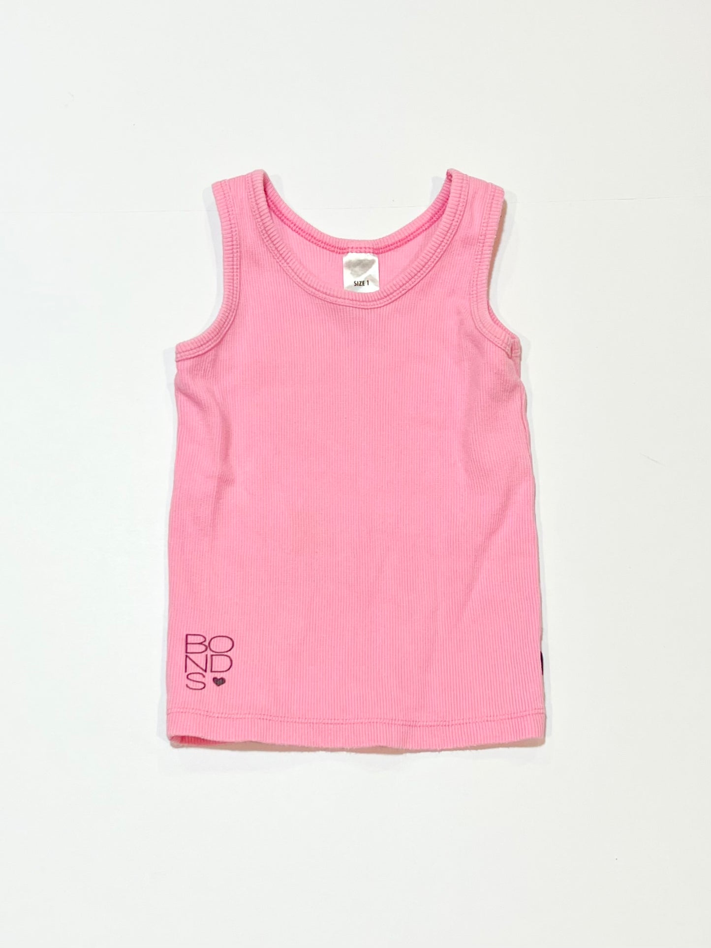 Pink ribbed tank - Size 1