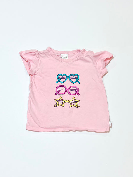 Pink glasses tee - Size 1