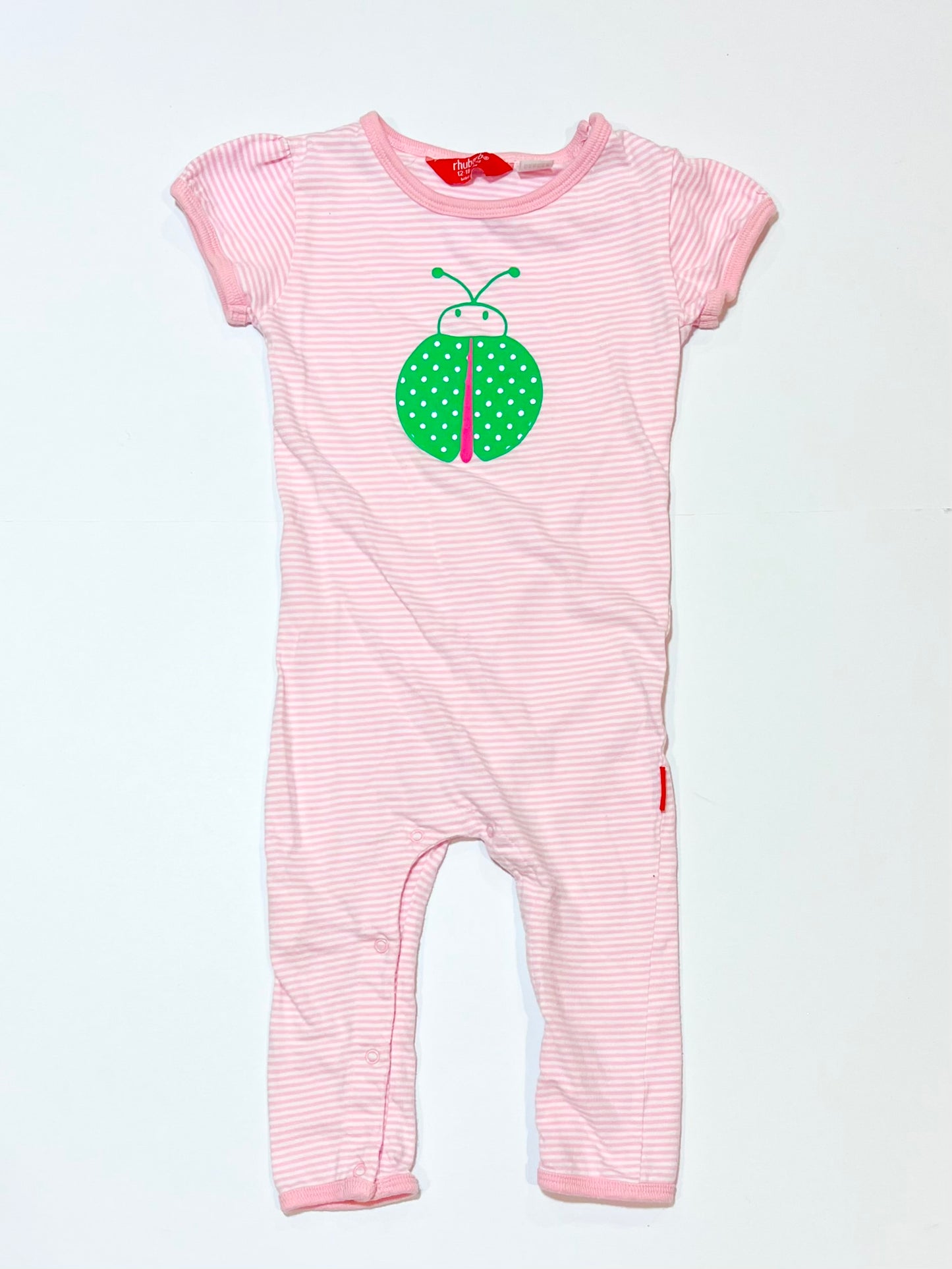 Striped ladybug romper - Size 1