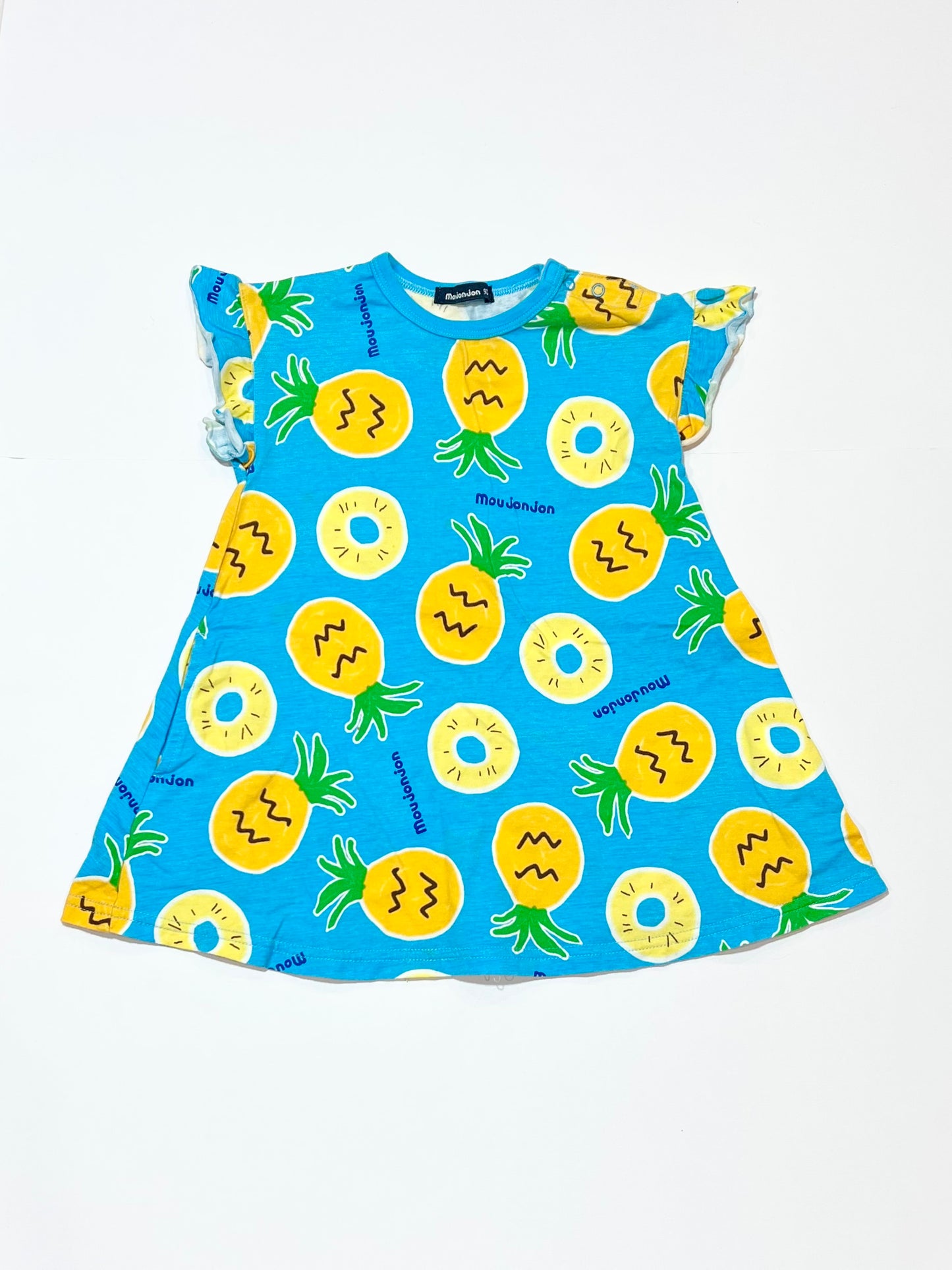 Pineapple jersey dress - Size 1-2