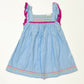 Blue smocked dress - Size 1