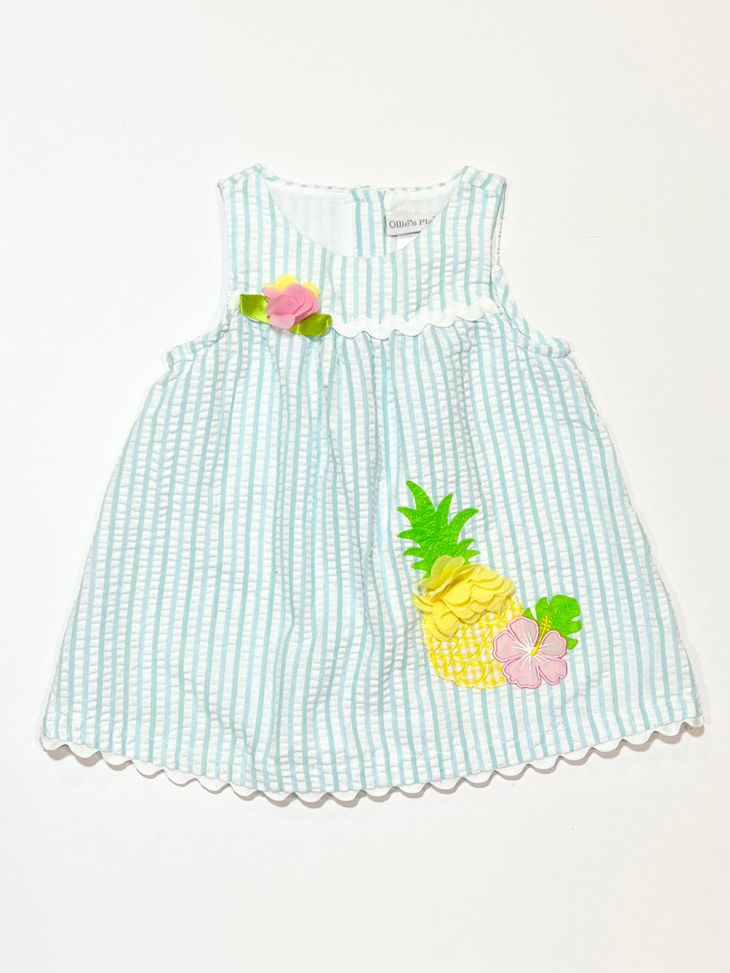 Pineapple seersucker dress - Size 1