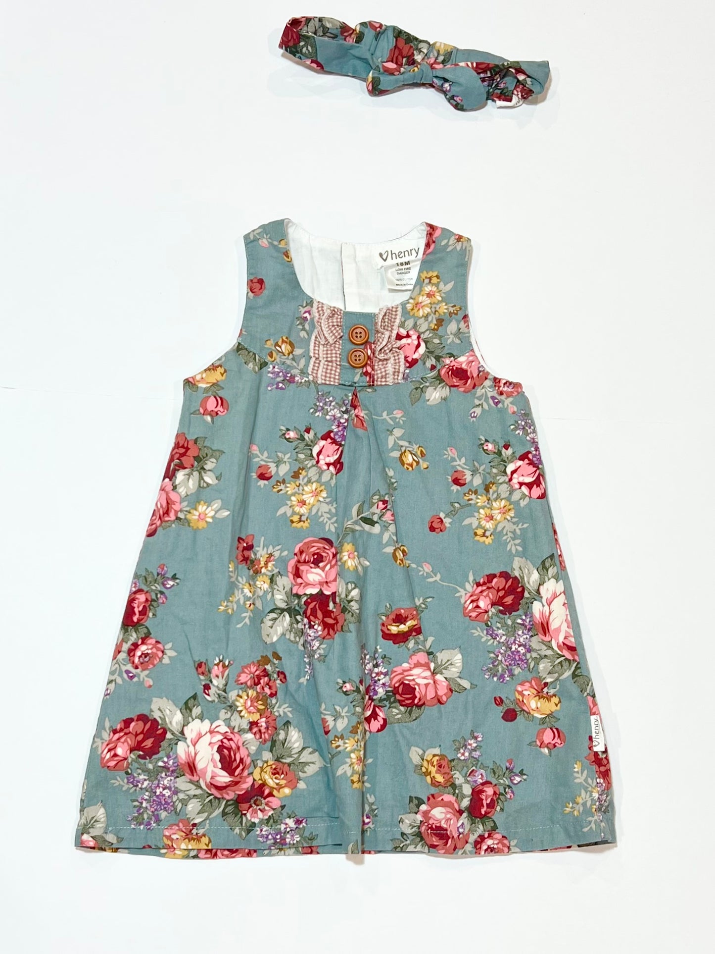 Floral dress with headband - Size 1