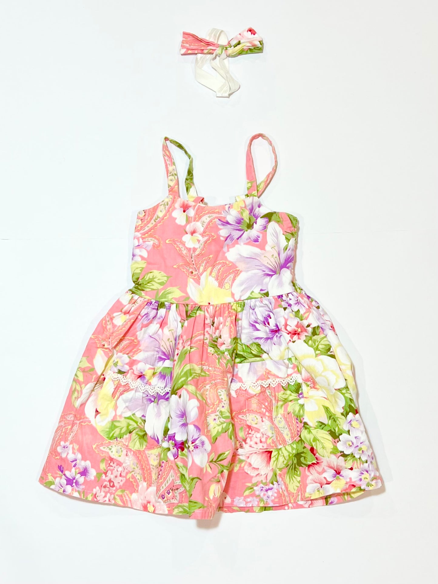 Floral dress with headband - Size 1