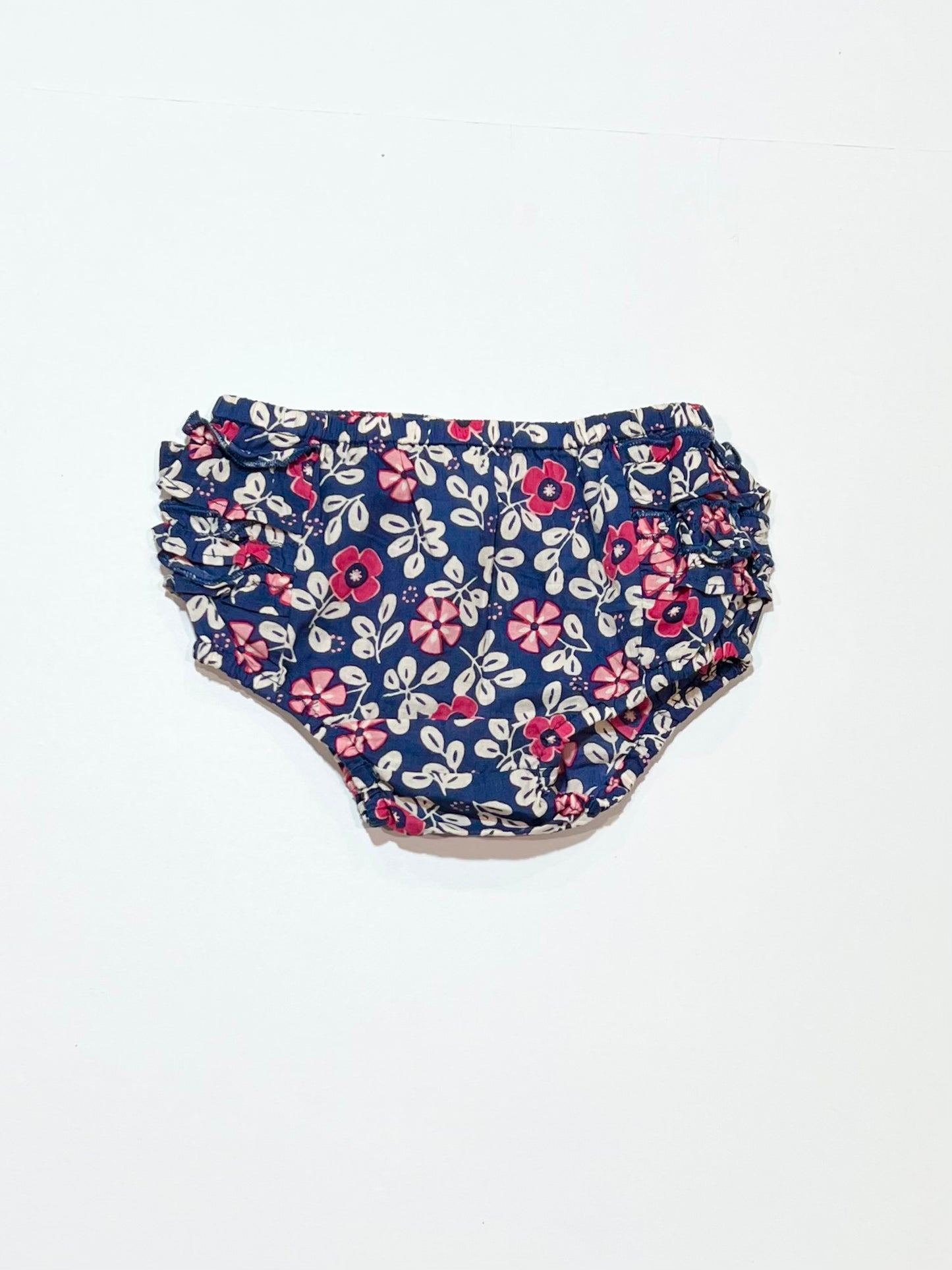 Floral ruffle nappy cover - Size 0