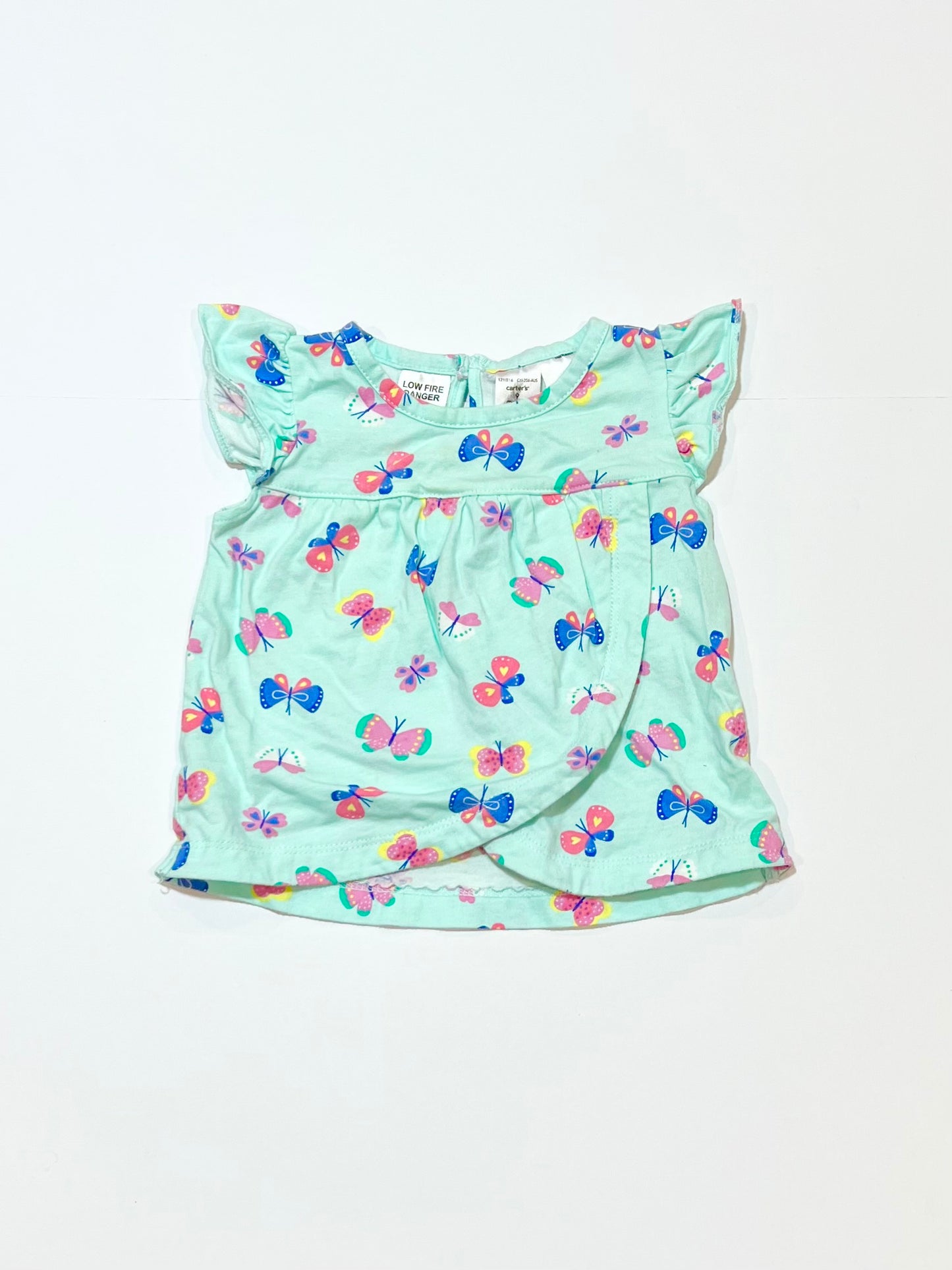 Butterfly frill top - Size 6-9 months