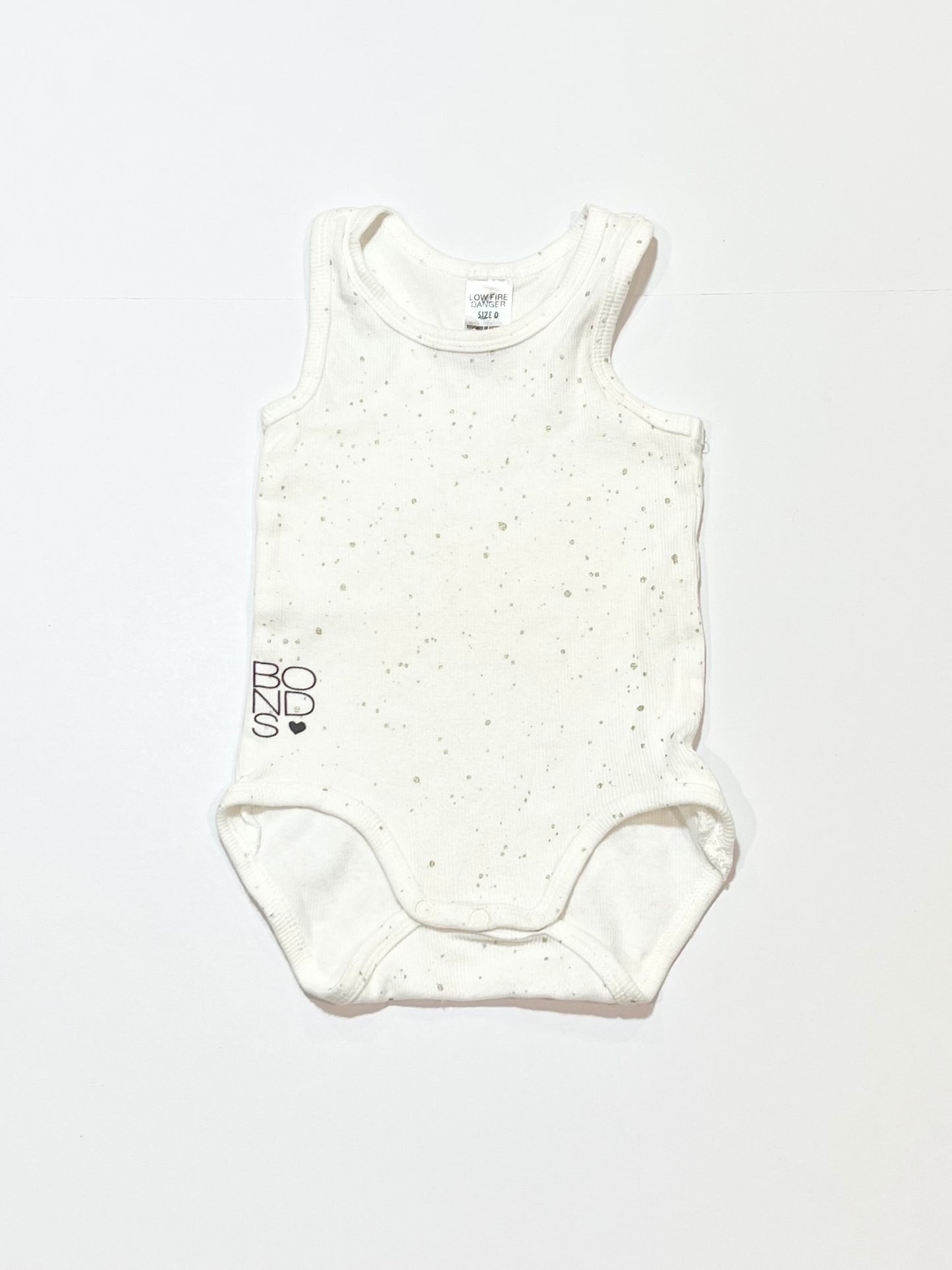 Silver spot ribbed bodysuit - Size 0