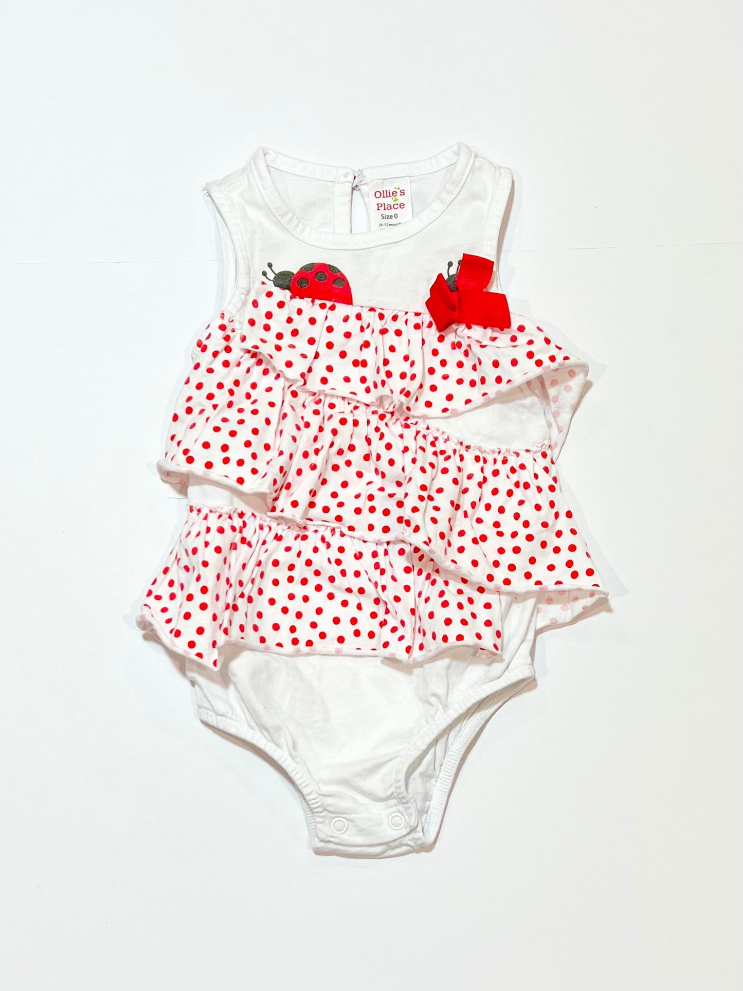Ladybug ruffle bodysuit - Size 0