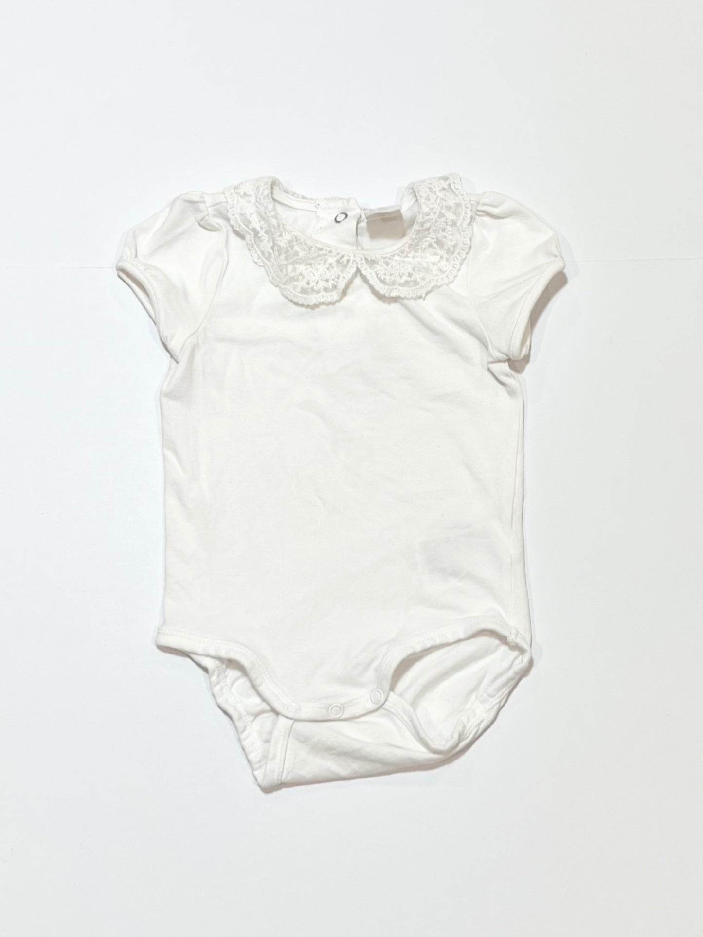 Lace collar bodysuit - Size 6-9 months
