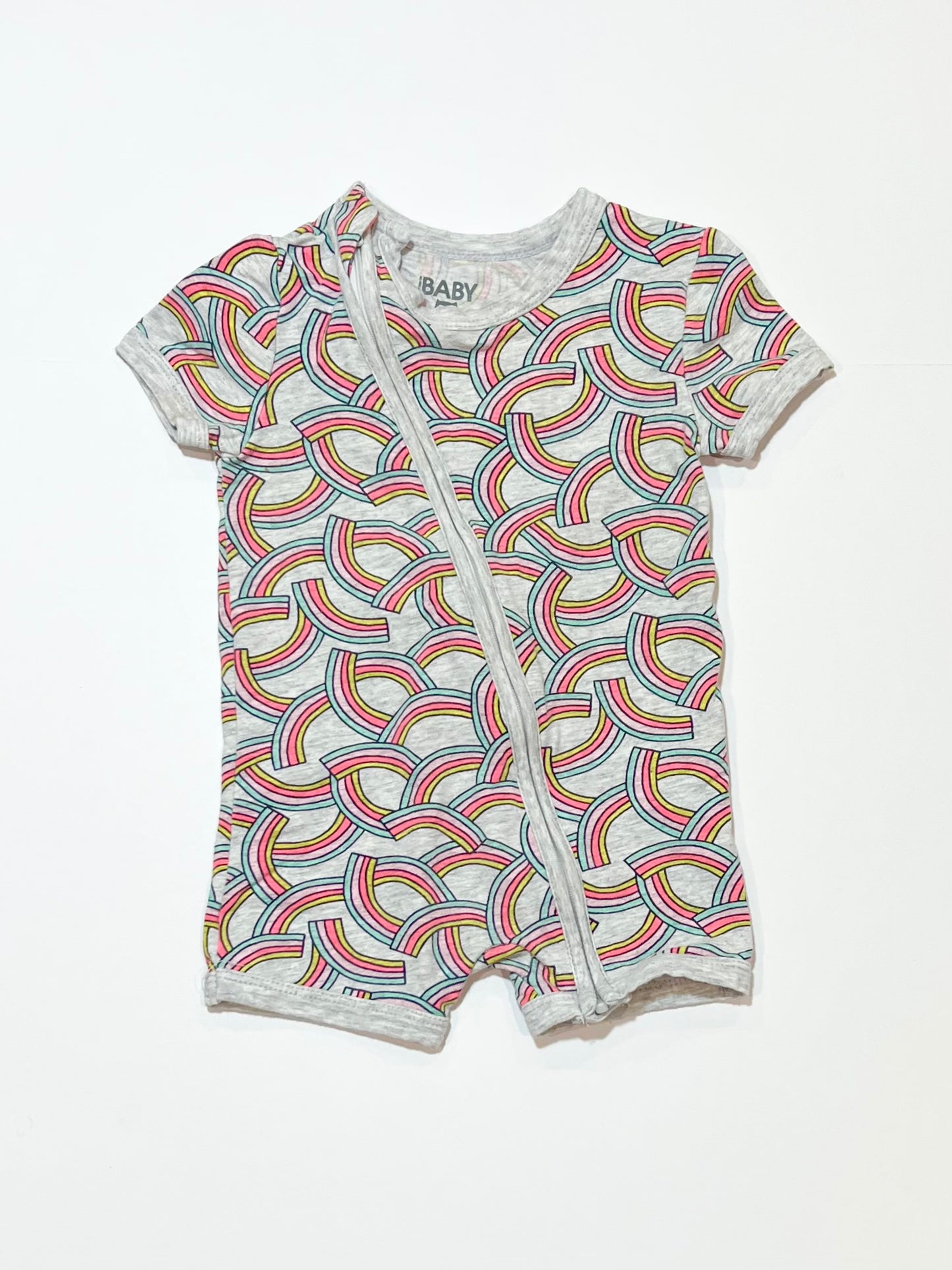 Rainbows zip romper - Size 0