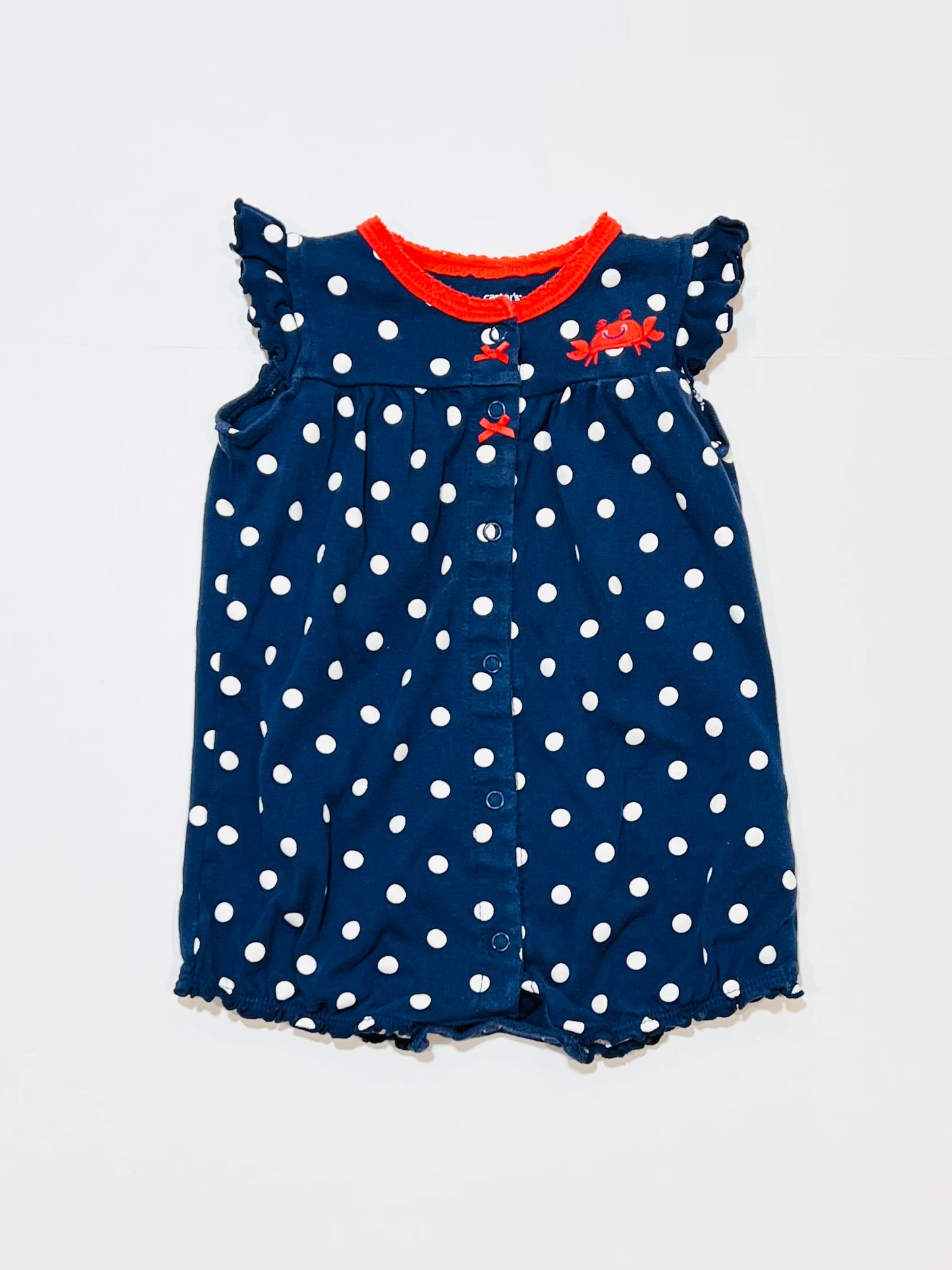 Spotty crab romper - Size 9-12 months