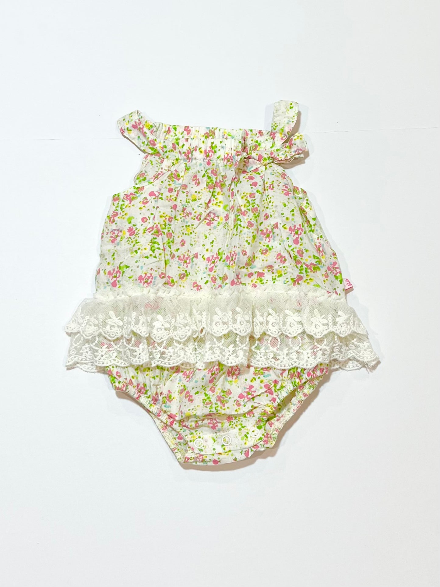 Floral romper - Size 6-9 months