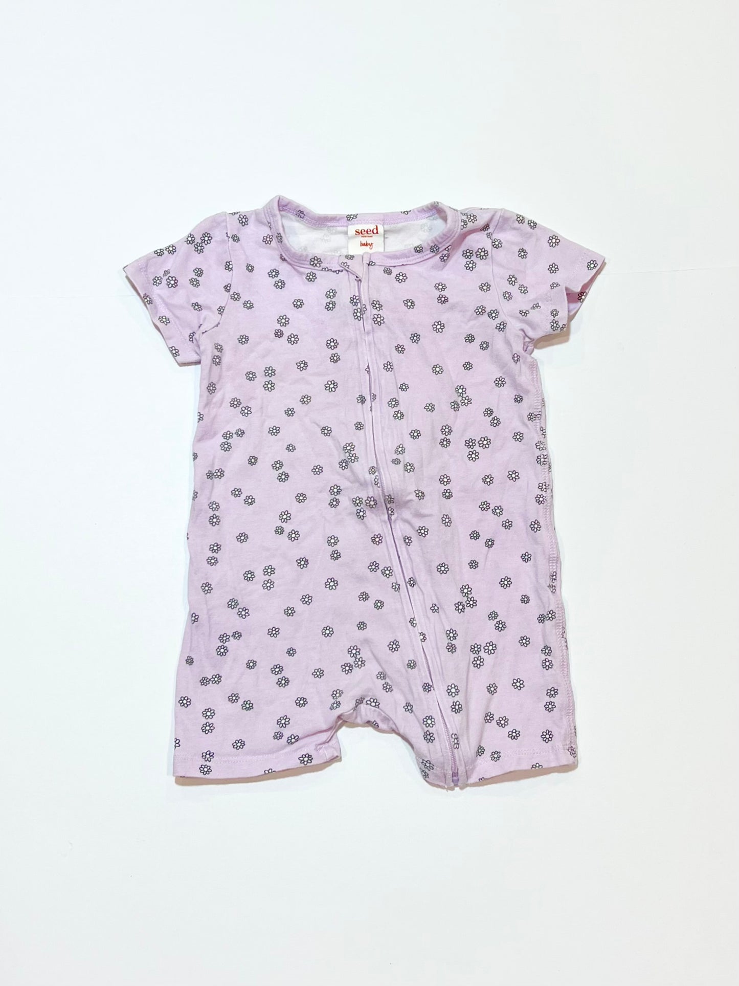 Purple zip romper - Size 0